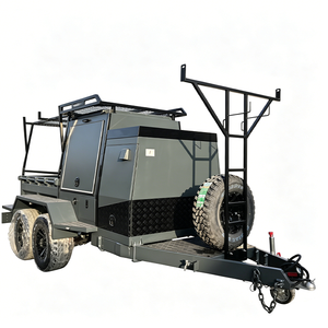 Remorque plateau Eden PREMIUM UTE Tradesman à double essieu avec boîte à outils, porte-échelle, design en tôle perforée, charge utile de 2000 kg, galvanisée à chaud - Product Image 1
