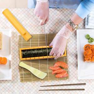 Kit de fabrication de sushi DIY avec moule à sushi, baguettes, cuillère, facile à réaliser, sushi de forme ronde pour un usage domestique - Product Image 3