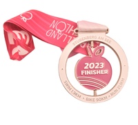 Médailles de triathlon personnalisées de haute qualité pour le triathlon de Saint-Malo en France, médailles de finisseur, marathon, natation, course à pied, cyclisme