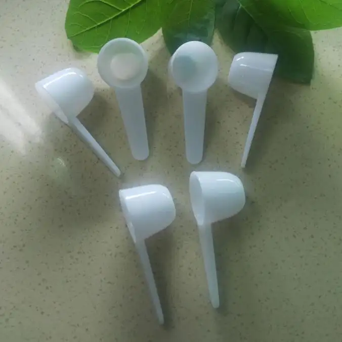 5G10ml cucchiaio in plastica bianca/trasparente con manico corto cucchiaio in polvere cucchiaio con solvente liquido