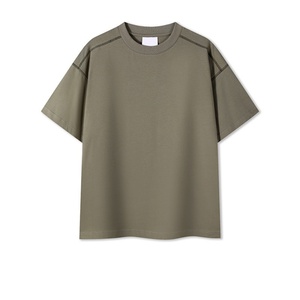 T-shirt Oversize Personnalisé en Coton Lourd 230 g/m² à Épaules Tombantes, Style Streetwear, Trois Aiguilles Cinq Fils, Séchage Rapide – Vente en Gros - Product Image 2