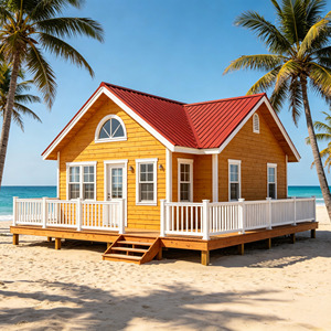 <span class=keywords><strong>Chalet</strong></span> <span class=keywords><strong>de</strong></span> <span class=keywords><strong>plage</strong></span> préfabriqué en bois <span class=keywords><strong>de</strong></span> pin sur mesure pour l'intérieur, 2 chambres, cuisine ouverte, style bungalow, idéal pour le bord <span class=keywords><strong>de</strong></span> mer - Product Image 1