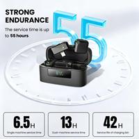 Microfono Lavalier Wireless con Riduzione Intelligente del Rumore, Microfono a Clip Universale per Telefono, Laptop, YouTube, TikTok