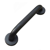 Barre d'appui de douche antidérapante moletée 50 cm en acier inoxydable 304 noir mat, fixation murale, main courante de sécurité pour personnes âgées et handicapées dans la salle de bain