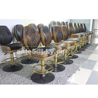 K1606 Moderner Verstellbarer Kommerzieller Casino-Stuhl Drehbarer Barhocker PU-Leder-Sitz Holzrahmen Slot Poker Black Jack Spieltisch