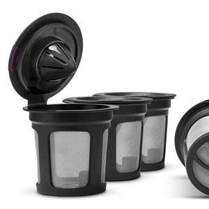 Filtre à capsules de café en acier inoxydable réutilisable écologique de couleur noire multifonction de vente chaude pour cafetière k Cup - Product Image 5