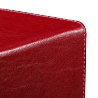 Kotak Penggulung Jam Otomatis 1 Slot MINEESI Mini Portabel Buatan Tangan Mewah Ramah Lingkungan dari Bahan Daur Ulang Kulit Sintetis Merah