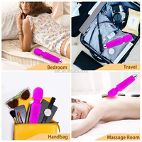 SacKnove 8 vitesses 20 fréquences, mini masseur corporel vibrant puissant en silicone, jouet sexuel, baguette vibrante AV pour femmes