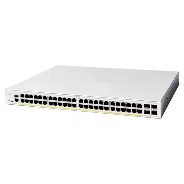 C1300-48P-4G 48 Port Gigabit PoE+ 4*Gigabit SFP Uplink Fanless Managed L3 Switch for Enterprise AP IP Camera Network Deployment
