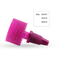 Vente en gros de pulvérisateurs à pompe en plastique de 24 mm et 28 mm avec bouchon à vis à fermeture côtelée pour usage en cuisine