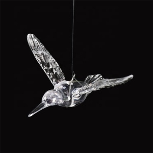 X4014 Décorations suspendues de plafond en métal acrylique avec des oiseaux en cristal de luxe parfait pour les mariages - Product Image 6