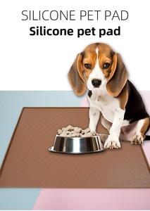 Tapis d'alimentation pour animaux de compagnie en silicone personnalisé OEM ODM, qualité alimentaire, imperméable, motif patte, pour gamelles de chien et de chat, vente en gros - Product Image 6