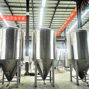 Paslanmaz çelik bira fermenter 7000L 70HL 70BBL fermantasyon tankı bira bira makinesi Jinan bira ekipmanları