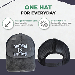 Casquette Trucker en Coton Lavé Tissé à la Main avec Broderie de Lettres Vintage, Style Rétro, Vente en Gros, Logo Personnalisé, Unisexe - Product Image 3