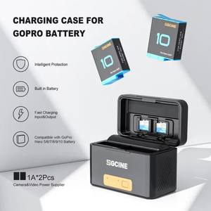 ZGCINE 5200 Mini caja de carga de batería Kit de batería para <span class=keywords><strong>GoPro</strong></span> <span class=keywords><strong>Hero</strong></span> 11 <span class=keywords><strong>10</strong></span> 9 8 7 6 5 mAh caja de almacenamiento inteligente banco de energía tarjeta TF - Product Image 6