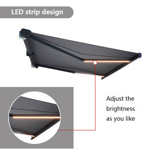 Auvent rétractable motorisé automatique imperméable pour terrasse avec fenêtre électrique à cassette intégrale, design avant-gardiste - Product Image 4