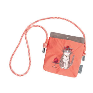 Sac à bandoulière mini pour téléphone portable, broderie mignonne de dessin animé de printemps, cordon de serrage, léger, respectueux de l'environnement, en nylon - Product Image 3