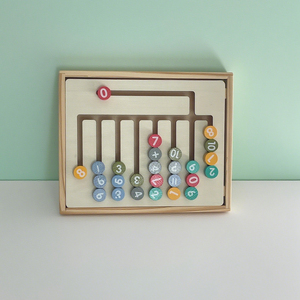 Lettre assortie en bois Alphabet jeu de marche boîte d'apprentissage toboggan alphabétisation jouets Montessori - Product Image 3