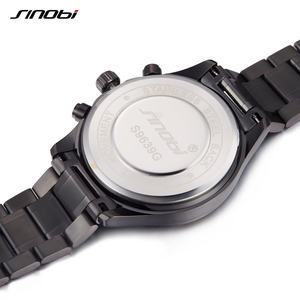 SINOBI nouveau pilote hommes chronographe montre-bracelet étanche Date luxe en acier inoxydable plongeur hommes genève <span class=keywords><strong>Quartz</strong></span> Relogio Masculino - Product Image 5