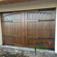 Porte de garage sectionnelle intelligente LONGTAI en aluminium imitation bois avec induction automatique et conservation thermique
