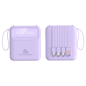 Sạc dự phòng Mini 5000mAh tích hợp cáp, sạc nhanh được chứng nhận 3C, có thể in logo tùy chỉnh - Product Image 4