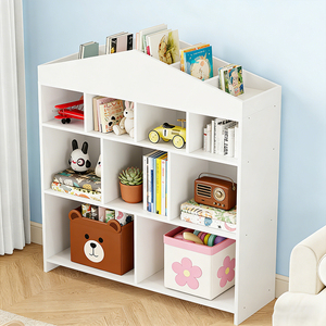 Organizzatore Moderno e Sicuro in Legno per Giocattoli - Libreria a 9 Scomparti e Mobile per Sala Giochi per Scuola e Soggiorno - Product Image 4