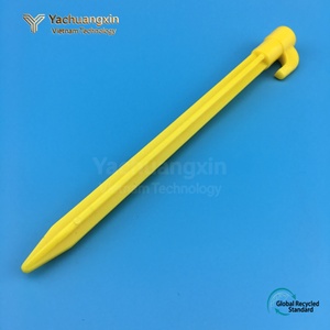 Estacas de Plástico Amarillas para Tiendas de Campaña, Paquete de 6, para Uso en Exteriores en Todas las Estaciones - Product Image 3
