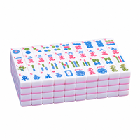 Tuiles de Mahjong Américaines en Mélamine Double Couche Taille 30, Ensemble de Mahjong Numéroté avec Jokers pour Soirées de Jeu en Famille, Vente en Gros