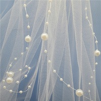 Tissu en maille de nylon 100% blanc, respirant et léger, 9 g/m², pour robes de soirée et robes à paillettes, tissu en tulle, tissu en dentelle