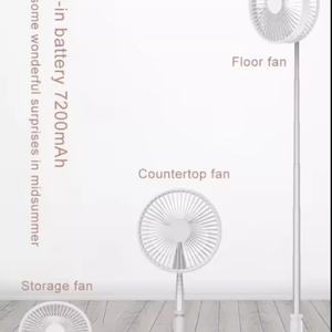 พัดลมตั้งโต๊ะแบบพกพา ชาร์จ USB ได้ ปรับความสูงได้ ลมแรง ดีไซน์พับเก็บได้ ขายดี - Product Image 5