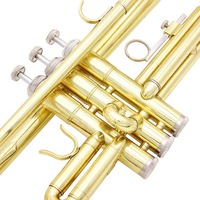 SLADE Professional Small Size Gold Lacquer Surface Brass Tube Trumpet School Band Western Musical Instrument with BB Tone