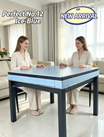 Table de Mahjong chinoise pliable intelligente et silencieuse en métal pour 4 joueurs, au design moderne, idéale pour les salles de thé, de jeux d'échecs/de cartes, les hôtels et les clubs