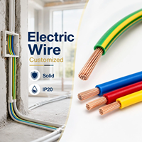 Kupfer-PVC-isolierte 1,5mm 2,5mm Drähte, massive und verseilte Elektrokabel für Beleuchtung, Haushaltsinstallationen und Haushaltsverkabelung mit Kupferkern
