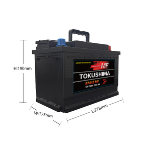 Batería <span class=keywords><strong>de</strong></span> <span class=keywords><strong>Coche</strong></span> TOKUSHIMA DIN74 57412 57413 MF 12V <span class=keywords><strong>74Ah</strong></span>, la Más Vendida, para Arranque <span class=keywords><strong>de</strong></span> Motor, Servicio a Clientes Globales - Product Image 2