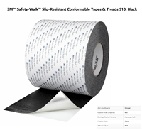 Cintas y Bandas Antideslizantes Conformables 3M 510 Safety-Walk, Negras, para Escaleras/Rampas Curvas y Pisos Irregulares, Interior/Exterior