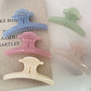 Grande pince à cheveux pour cheveux épais pince requin en plastique couleur bonbon accessoire de cheveux antidérapant pour femmes - Product Image 5