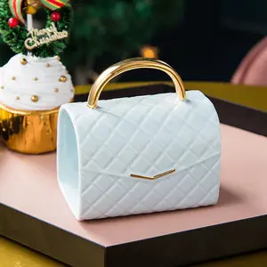 Moda bolsas de luxo presente cerâmica porcelana xícara de café e molhador personalizado