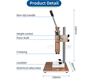 Cyjx Aluminium Omhulsel Krimpmachine Voor Krimpsluitingen Handmatige Parfumafdekkingsmachine Parfum Afdichting Krimpmachine