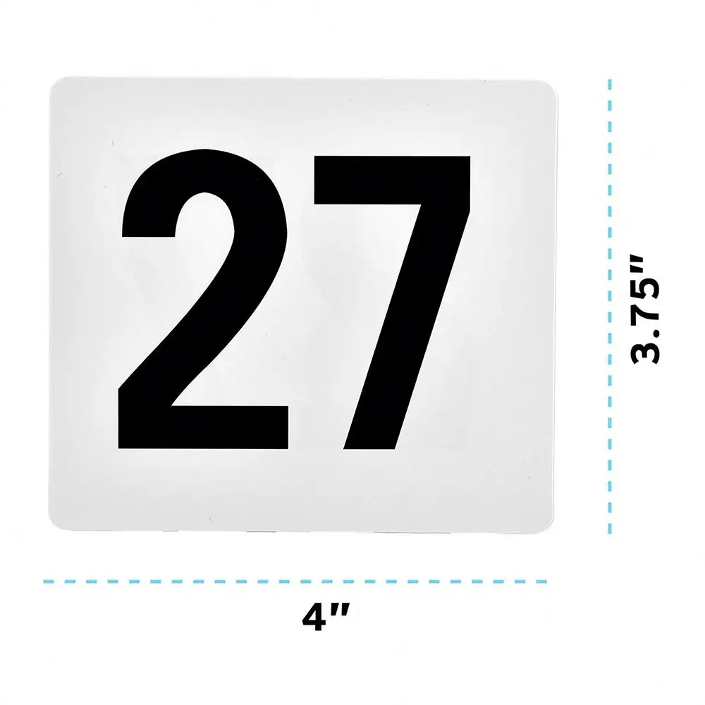 Double-Sided Plastic Table Numbers Heavy Duty Number Cards Perfect for Restaurants Establishments Special Events or Functions