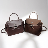 Sac fourre-tout de luxe en cuir véritable pleine fleur pour femme avec fermeture à poignée unique – Vente en gros