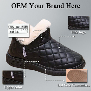 Produits les plus vendus 2025 Cadeaux <span class=keywords><strong>de</strong></span> Noël <span class=keywords><strong>Bottes</strong></span> d'hiver pour femmes Chaussons d'intérieur chauds et doux Respirants en peluche Chaussons moelleux pour la maison - Product Image 6