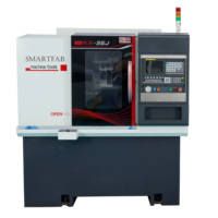 Mini máquina de torno CNC de potencia hidráulica Guangzhou, estructura de cama inclinada de torneado Horizontal para mecanizado de Servicio Ligero