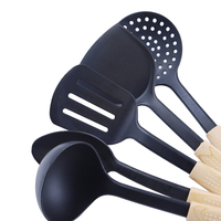 Cuisine 5 Pièce Nylon Bonne Qualité Mode Poignée Pas Cher Cuisine Cuisine Outils Ustensiles Ensembles