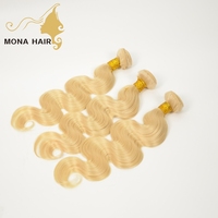Prêt à Expédier Meilleure Qualité Cuticule Brute Aligner Vierge Couleur Cheveux Raides 613 Cheveux Humains 613 Paquets de Cheveux Vierges
