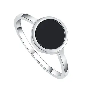 Bijoux argent 925 pierres précieuses naturelles bague en pierre noire bagues noires pour hommes