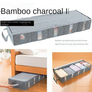 Scatole Portaoggetti Pieghevoli Durevoli in Tessuto Non Tessuto, Contenitori Portatili Sottoletto con Manici e Coperchi per Vestiti e Scarpe, Capacità 5kg - Product Image 4