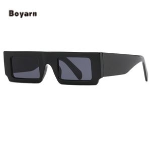 Venta caliente nuevo estilo de moda plástico pequeño rectángulo marco UV400 protección logotipo personalizado gafas de sol para Mujeres Hombres - Product Image 1