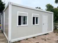 Maison préfabriquée en conteneur de 20 pieds, mini-maison isolée, salon, chambre, cuisine, café, certifiée CE, design moderne