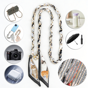 Cordón versátil de 120 cm de largo para teléfono, cadena dorada, correa trenzada para llevar el móvil cruzado, accesorio para bolsos. - Product Image 1
