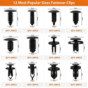 240 pièces de clips de fixation de pare-chocs, rivets en plastique pour voiture, attaches, kit de clips de retenue à pousser, ensemble de rivets à broche à pousser pour automobile, clips de garniture de panneau et de garde-boue - Product Image 2